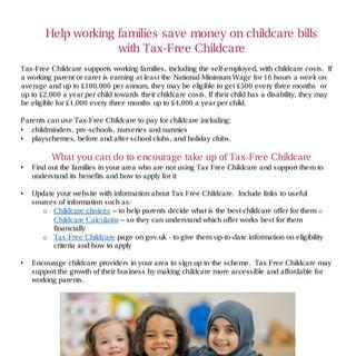  Local Authority guide to Tax-Free Childcare display image
